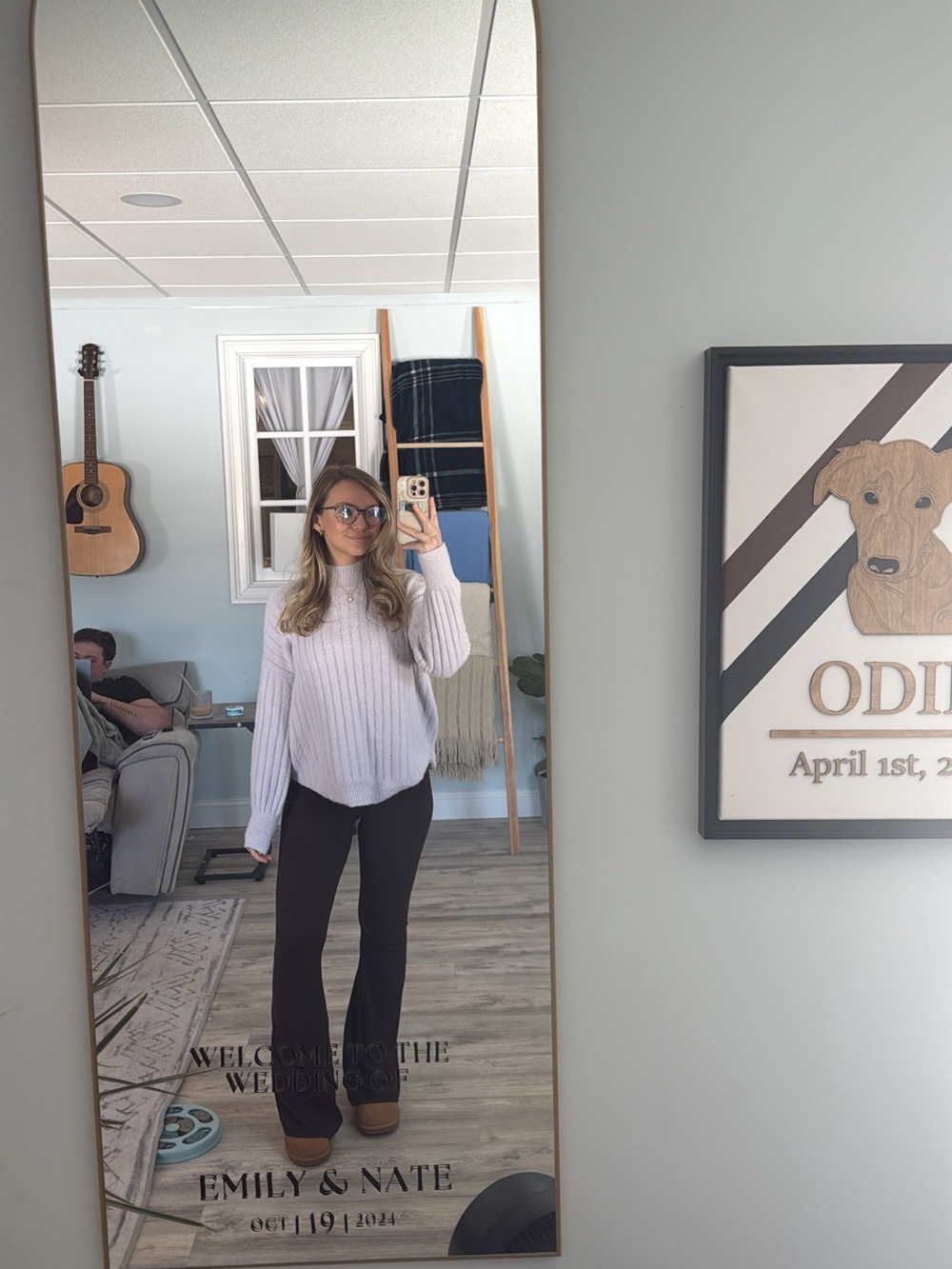 Mirror in entryway